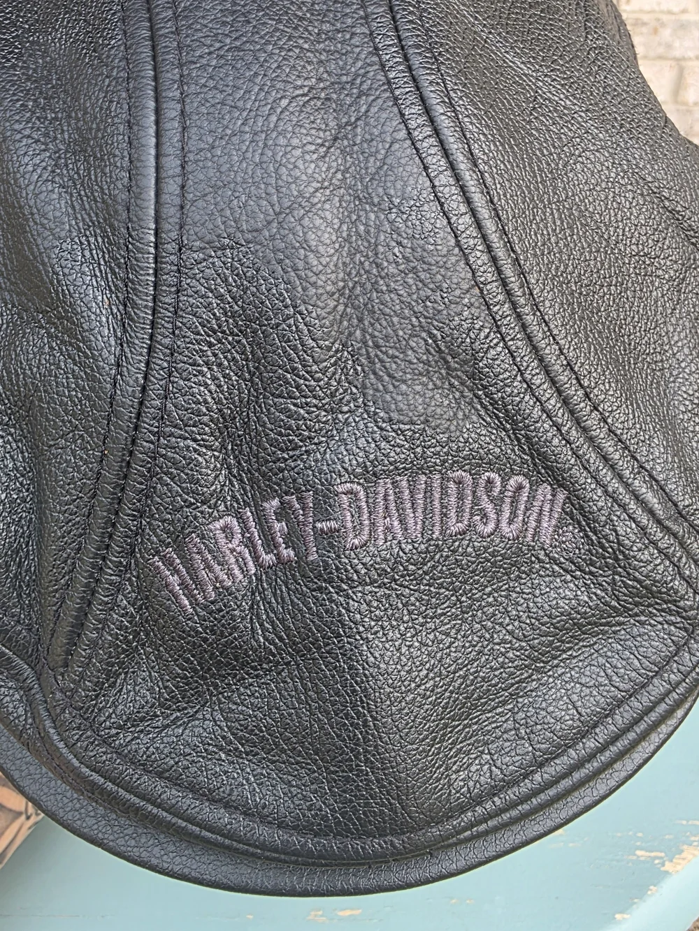 Harley-Davidson Genuine Leather Ivy Flat Cap Hat Size M